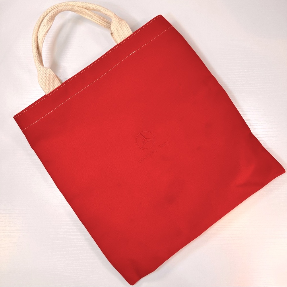 Mercedes Benz Vintage Red Canvas Tote Bag - Picture 2 of 16